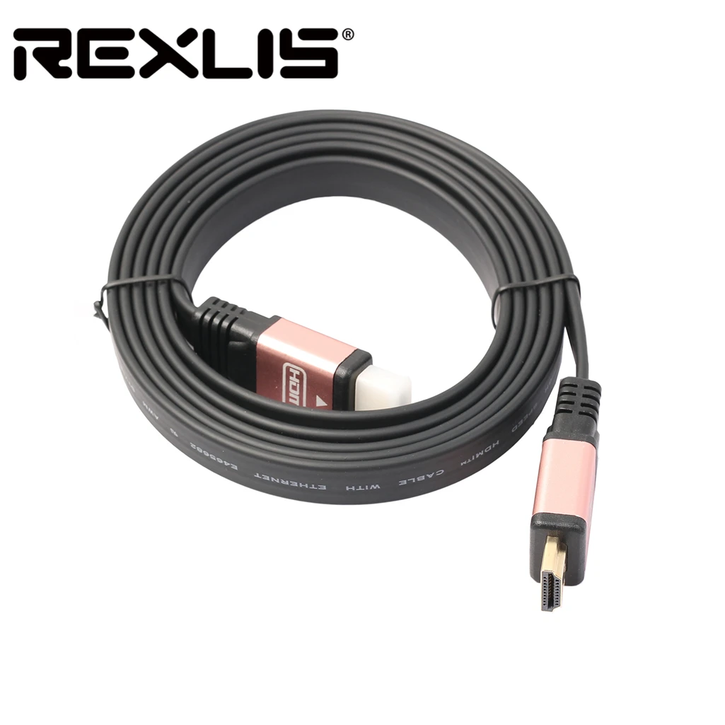 Фото REXLIS позолоченный HDMI плоский кабель 2 0 (4 K x K) высокая Скорость Ethernet Поддержка видео