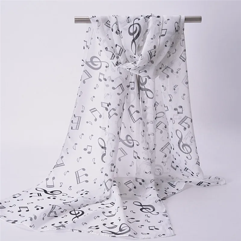 160*50cm Summer Printing Musical Note Scarf Soft Chiffon Scarves Women Beach Cover Up Wrap Sarong Sunscreen Long Cape
160*50cm Summer Printing Musical Note Scarf Soft Chiffon Scarves Women Beach Cover Up Wrap Sarong Sunscreen Long Cape