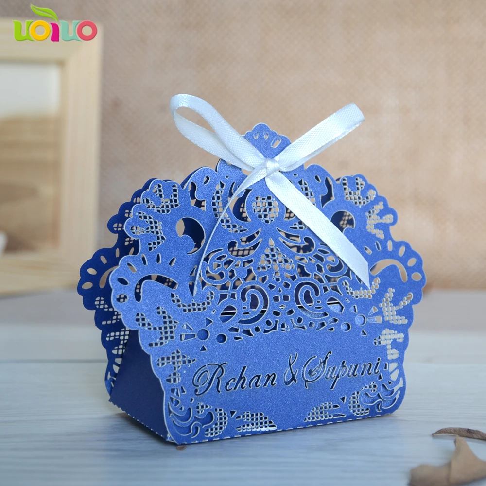 50pcs sea blue Decorated Hollow Laser Paper Wedding Box Laser Cut Chocolate Mariage Favors And Gifts Birthday free name logo
50pcs sea blue Decorated Hollow Laser Paper Wedding Box Laser Cut Chocolate Mariage Favors And Gifts Birthday free name logo