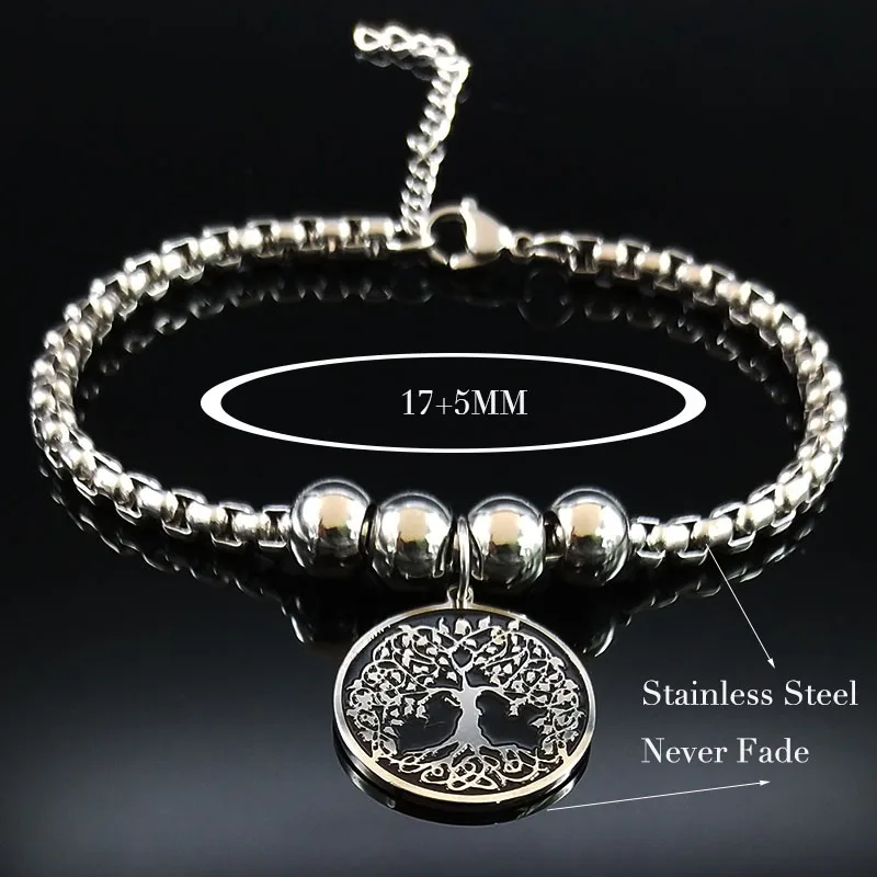 2021 Tree of Life Stainless Steel Bracelets for Women Silver Color Charm Bracelet Jewelry pulseras acero inoxidable mujer B18370
2021 Tree of Life Stainless Steel Bracelets for Women Silver Color Charm Bracelet Jewelry pulseras acero inoxidable mujer B18370
