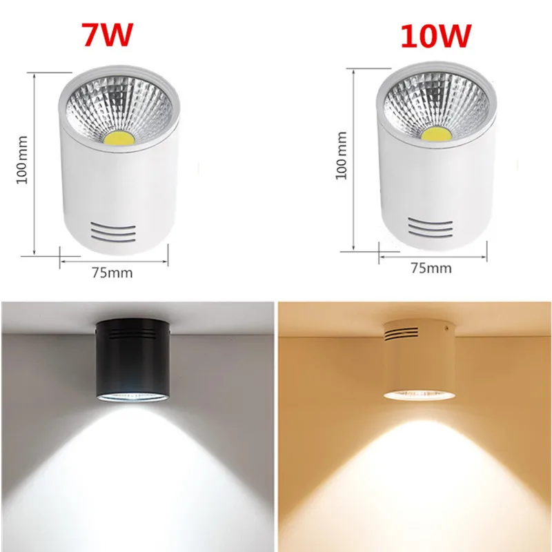 Surface Mounted LED Downlight 7W/10W COB LED ceiling down AC110V/220V spot light + led driver white/Black Housing Color
Surface Mounted LED Downlight 7W/10W COB LED ceiling down AC110V/220V spot light + led driver white/Black Housing Color