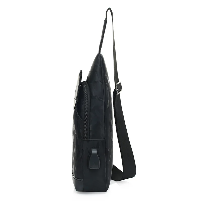 Fashion Male Camouflage External USB Charging Chest Pack Men Travel Bags For Teenager Shoulder Crossbody D0232 | Багаж и сумки