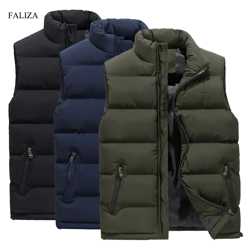 FALIZA New Men's Vest Winter Casual Sleeveless Jacket Down Vest Windproof Warm Waistcoat Casual Coats Plus Size M-6XL MJ104
FALIZA New Men's Vest Winter Casual Sleeveless Jacket Down Vest Windproof Warm Waistcoat Casual Coats Plus Size M-6XL MJ104
