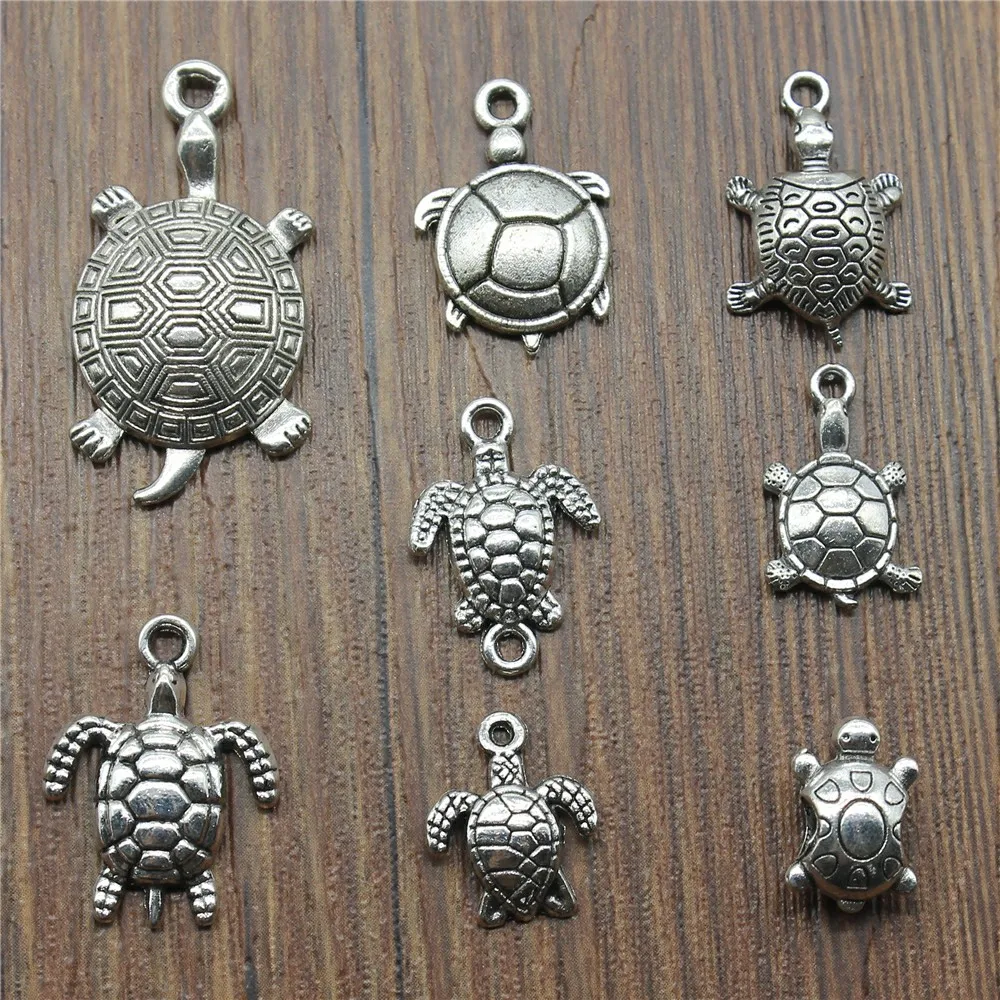20pcs Tortoise Charms Antique Silver Color Sea Turtle Pendant Charms Turtle Charms For Jewelry Making DIY Craft
20pcs Tortoise Charms Antique Silver Color Sea Turtle Pendant Charms Turtle Charms For Jewelry Making DIY Craft