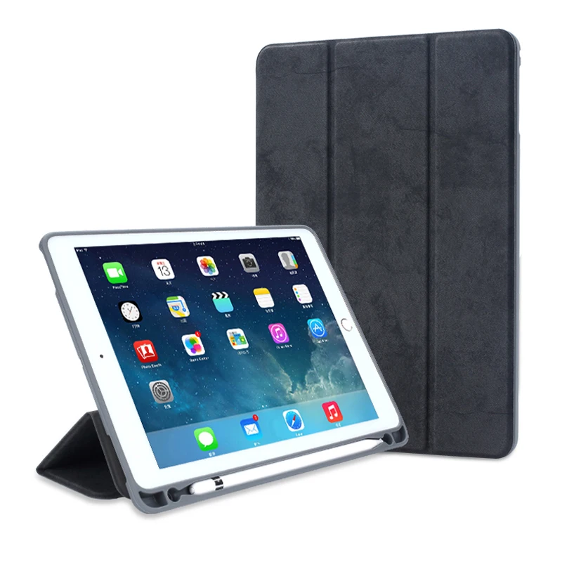Универсальный деловой Ретро Холщовый кожаный чехол для iPad 9 7 дюймов 2017 тонкий