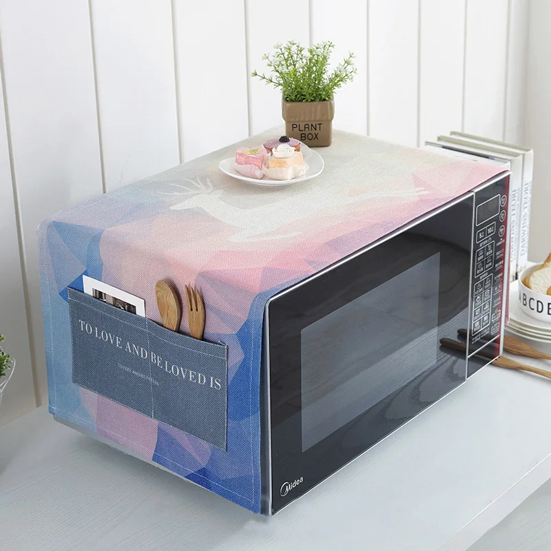 Printed Elk Microwave Oven Dust Cover with Storage Bags Cotton and Linen Craft Home Kitchen Tools Anti-oil Protector AQ164
Printed Elk Microwave Oven Dust Cover with Storage Bags Cotton and Linen Craft Home Kitchen Tools Anti-oil Protector AQ164