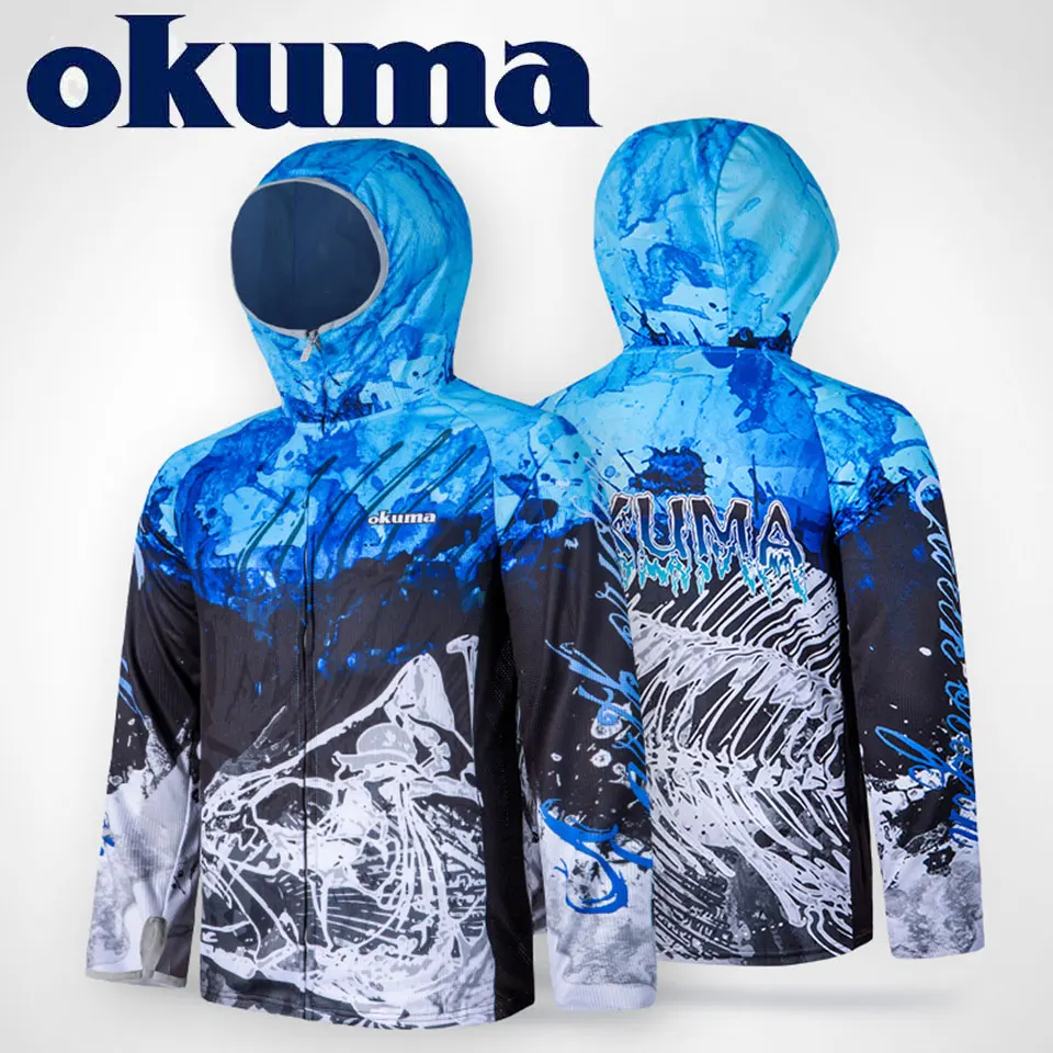 Одежда для рыбалки Okuma летняя быстросохнущая УФ ткань уличная рыболовная рубашка