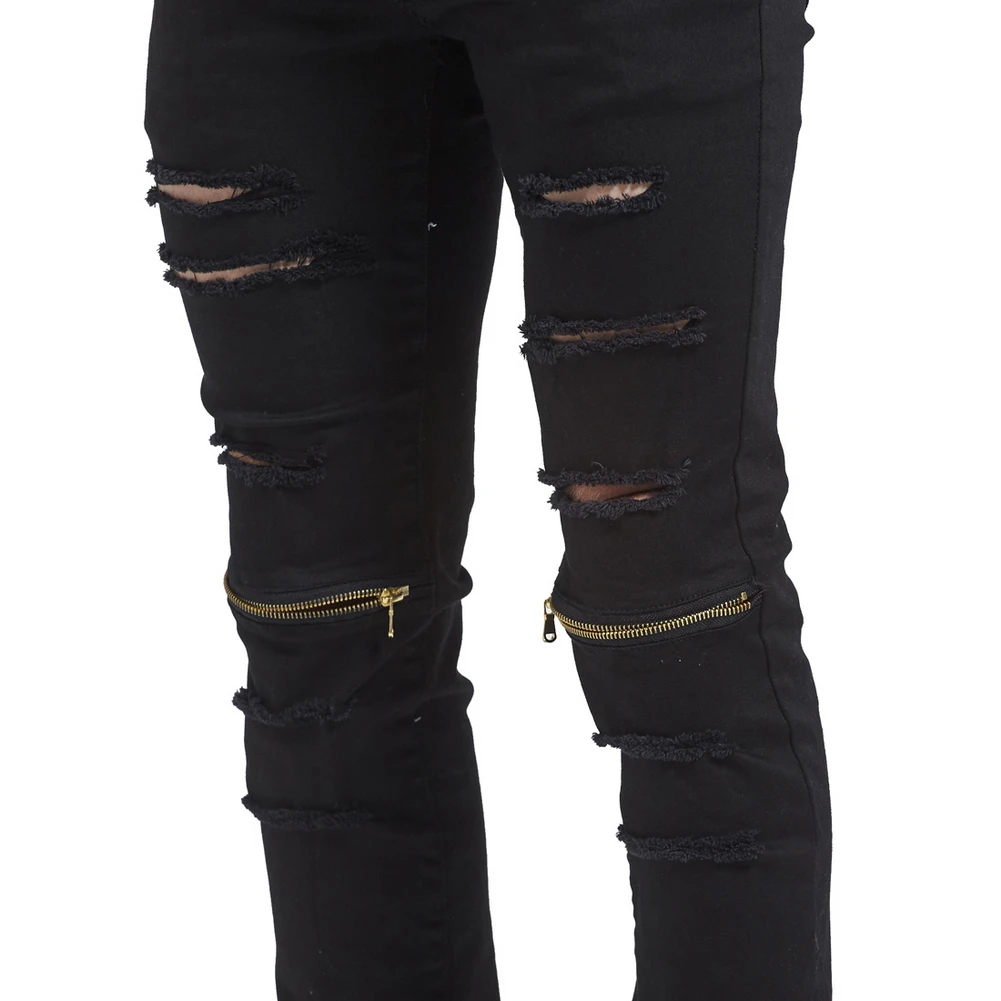2017 мужские байкерские облегающие джинсы на молнии модные повседневные