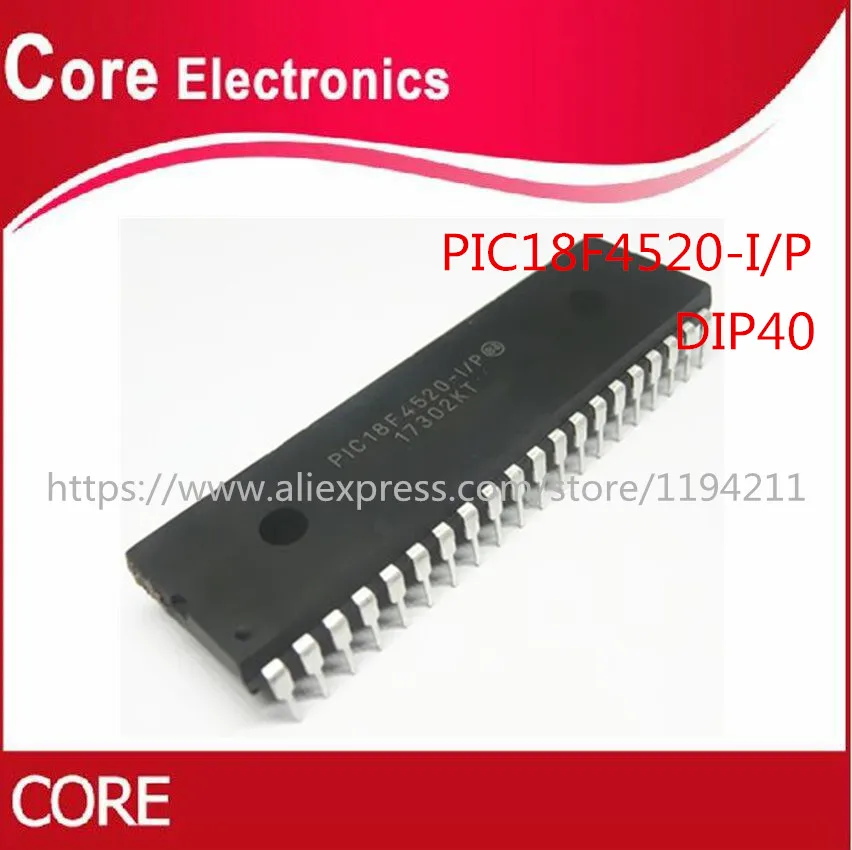 5 шт./лот PIC18F4520 I/P PIC18F MCU 8BIT 32KB FLASH 40DIP new|Интегральные схемы| |