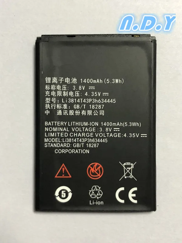 Аккумулятор 1400 мАч Li3814T43P3h634445 для ZTE Blade L110 A110 A112 B815 T815 V815W Batterie Bateria | Мобильные
