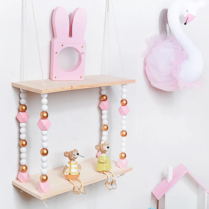 New Nordic Ins Style Storage Racks Bedroom Wall Decoration Children's Room Decoration Wooden Beads Double Hanging Board
New Nordic Ins Style Storage Racks Bedroom Wall Decoration Children's Room Decoration Wooden Beads Double Hanging Board