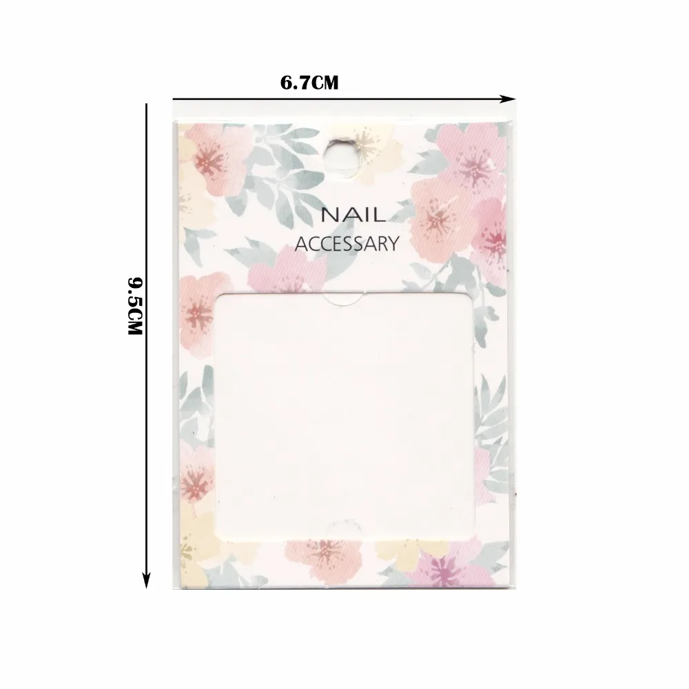 1 SET OF FLOWER PAPER CARD PACKAGE + PLASTIC SLEEVE RETAIL PACKAGE SUITABLE FOR SMALL SIZE NAIL STICKER DECAL 9.5X6.7CM
1 SET OF FLOWER PAPER CARD PACKAGE + PLASTIC SLEEVE RETAIL PACKAGE SUITABLE FOR SMALL SIZE NAIL STICKER DECAL 9.5X6.7CM