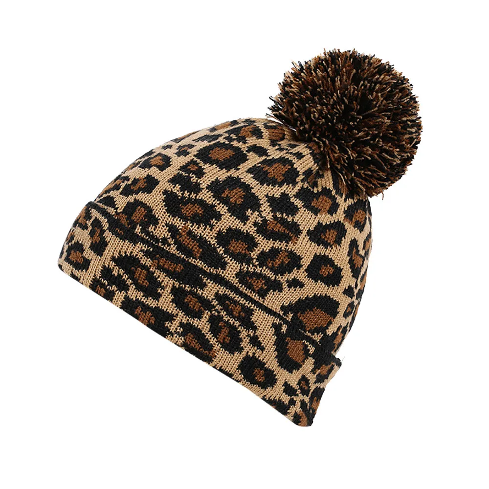 Adult Women Men Winter Leopard Crochet Hat Knit Hat Beanie Hairball Warm Cap z2019
Adult Women Men Winter Leopard Crochet Hat Knit Hat Beanie Hairball Warm Cap z2019