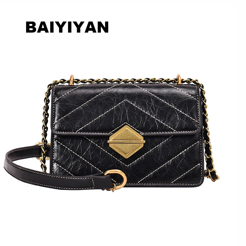 Fashion Women PU Leather Plaid Crossbody Bag Ladies Shoulder Bag Striped Chain Messenger Bag Handbag
Fashion Women PU Leather Plaid Crossbody Bag Ladies Shoulder Bag Striped Chain Messenger Bag Handbag
