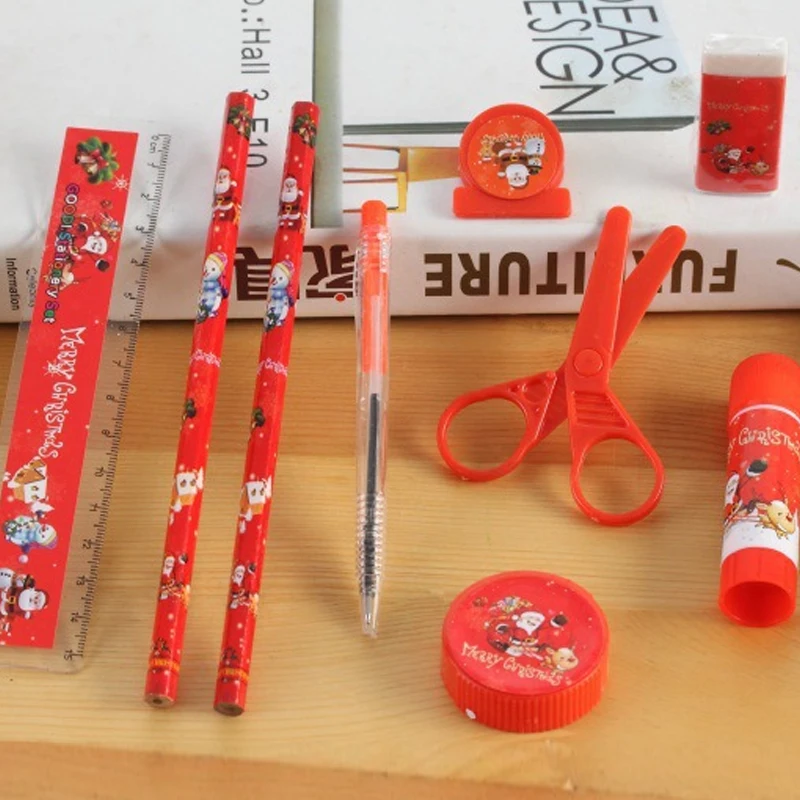 Christmas Stationery Set 9 In 1 Pencils Ruler Eraser Sharpener Kids Gift School Supplies Birthday Primary Student Prize Random
Christmas Stationery Set 9 In 1 Pencils Ruler Eraser Sharpener Kids Gift School Supplies Birthday Primary Student Prize Random