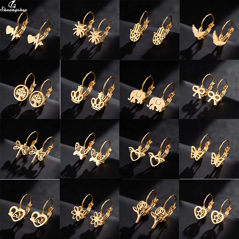 Shuangshuo Fashion Punk Bohemia Earrings Jewelry Gold Cute Animal Stainless Steel Stud Earring for Women Girls Christmas Gifts
Shuangshuo Fashion Punk Bohemia Earrings Jewelry Gold Cute Animal Stainless Steel Stud Earring for Women Girls Christmas Gifts