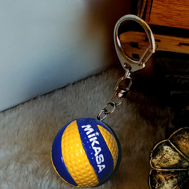 Брелок для ключей мужской из ПВХ спортивный брелок с пляжным волейболом кольцо