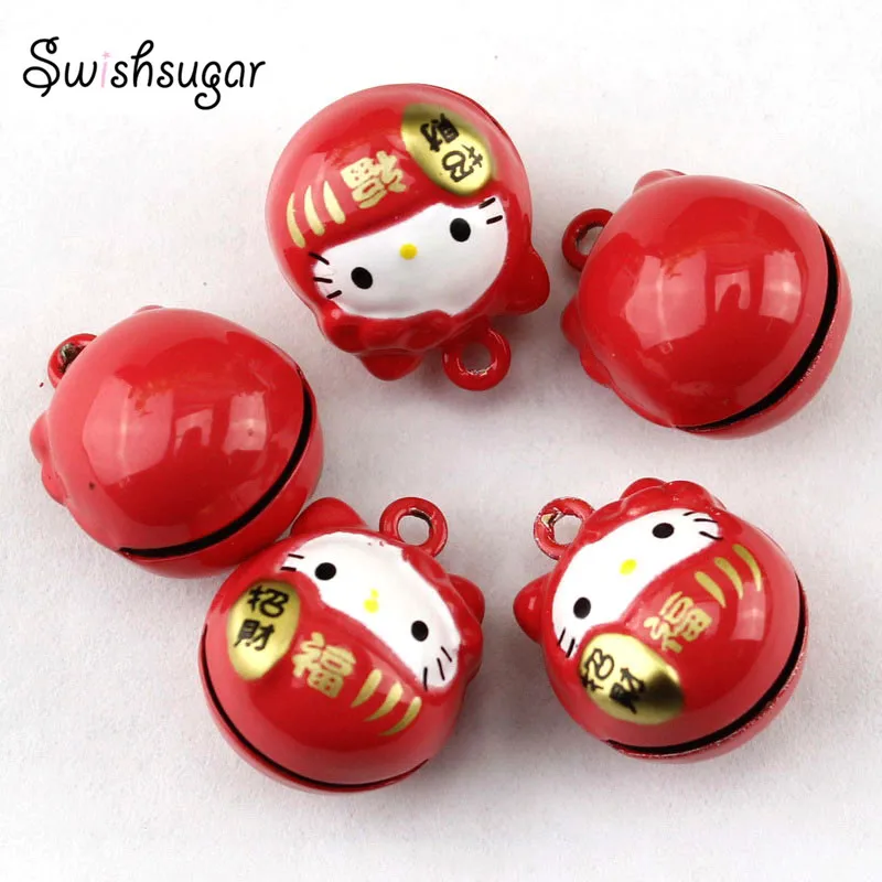 Red Chinese Lucky Cat Enamel Cute Cartoon Copper Bell Charms Fit Pet Pendant Holiday Decor
Red Chinese Lucky Cat Enamel Cute Cartoon Copper Bell Charms Fit Pet Pendant Holiday Decor