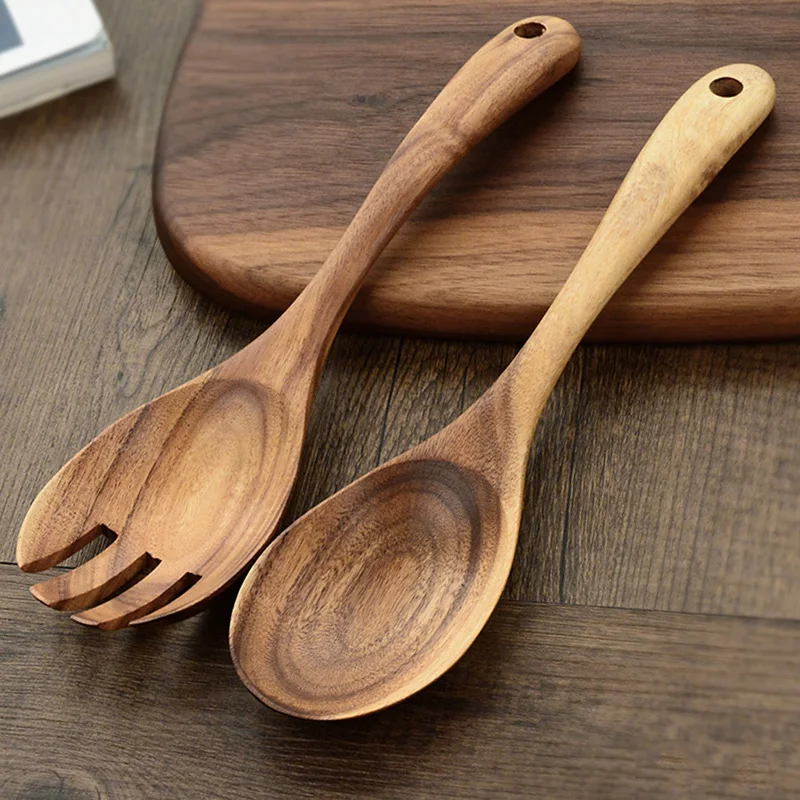 Wood Spoon Fork Large Soup Spoon Salad Serving Spoon Fork Set Long Handle Cooking Spoon Wooden Tableware Kitchen Wood Utensils
Wood Spoon Fork Large Soup Spoon Salad Serving Spoon Fork Set Long Handle Cooking Spoon Wooden Tableware Kitchen Wood Utensils