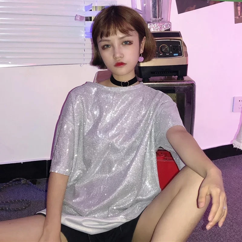 Crew Neck Summer Top Tee Shirt Harajuku Shining Tops Women Summer O-neck Short Sleeve T Shirt Schoolgirl Streetwear 903-B249
Crew Neck Summer Top Tee Shirt Harajuku Shining Tops Women Summer O-neck Short Sleeve T Shirt Schoolgirl Streetwear 903-B249