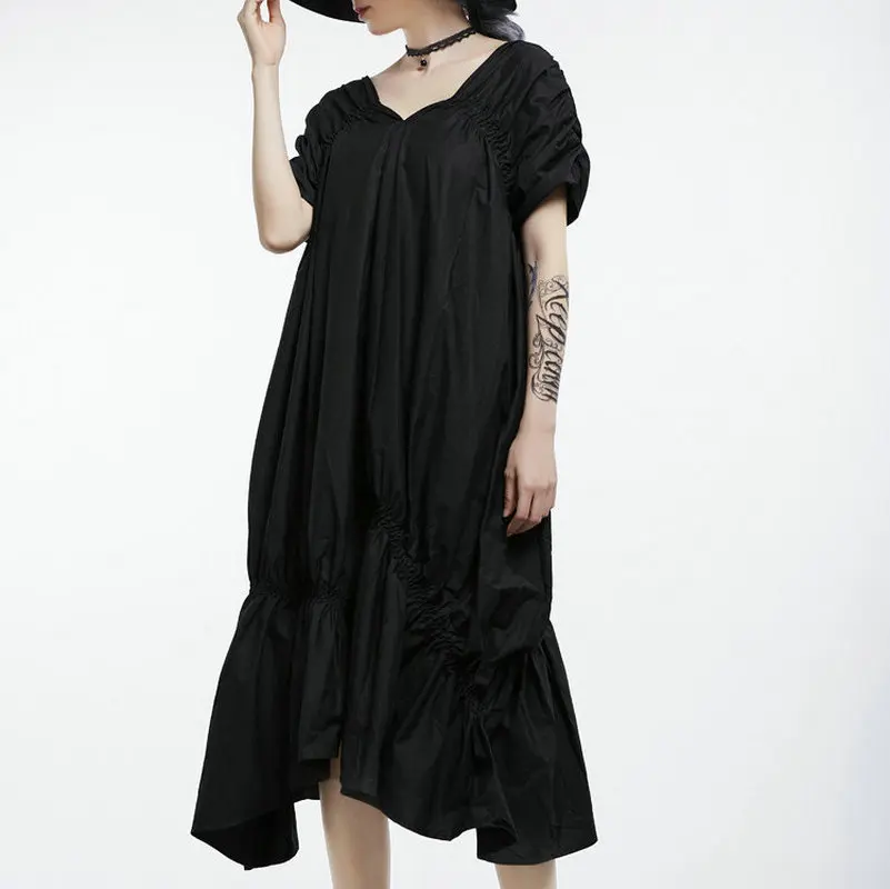 2021 New Pleater Dress Midi Women Summer Vintage Cascading Ruffle Irregular Hem Sexy V-neck Ankle-Length Solid Korean Vestido
2021 New Pleater Dress Midi Women Summer Vintage Cascading Ruffle Irregular Hem Sexy V-neck Ankle-Length Solid Korean Vestido