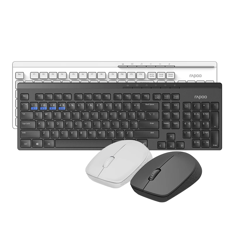 Новый Rapoo Multi-mode Бесшумная Беспроводная клавиатура мышь комбо Bluetooth 4 0/2 RF 3 0 г G
