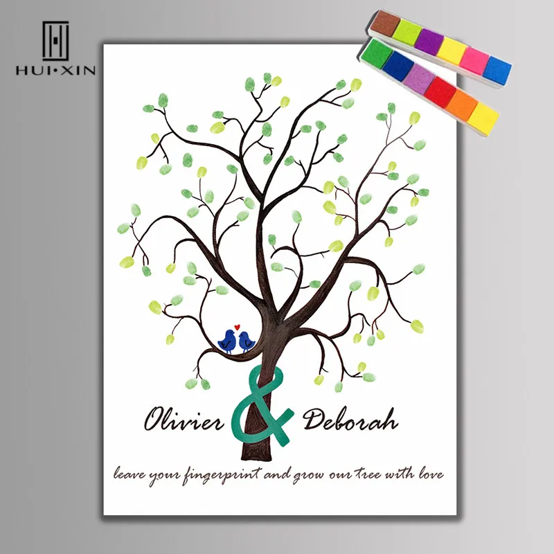 A Thick Lush Wedding Tree Canvas Personalized Personal Date And Name Fingerprint DIY GuestbookFor Wedding Party Decoration
A Thick Lush Wedding Tree Canvas Personalized Personal Date And Name Fingerprint DIY GuestbookFor Wedding Party Decoration