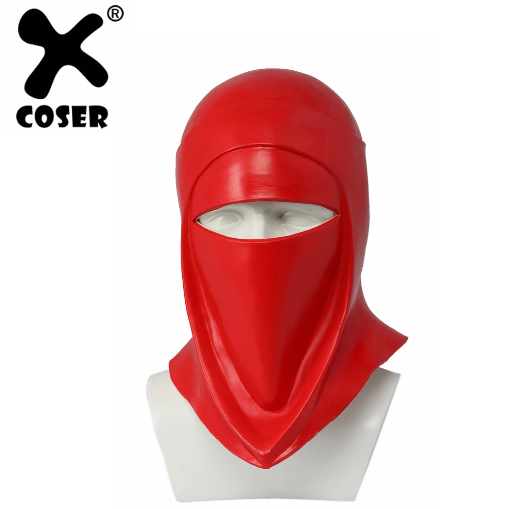 Фото XCOSER императорская Королевская гвардия Красная маска на всю голову Хэллоуин