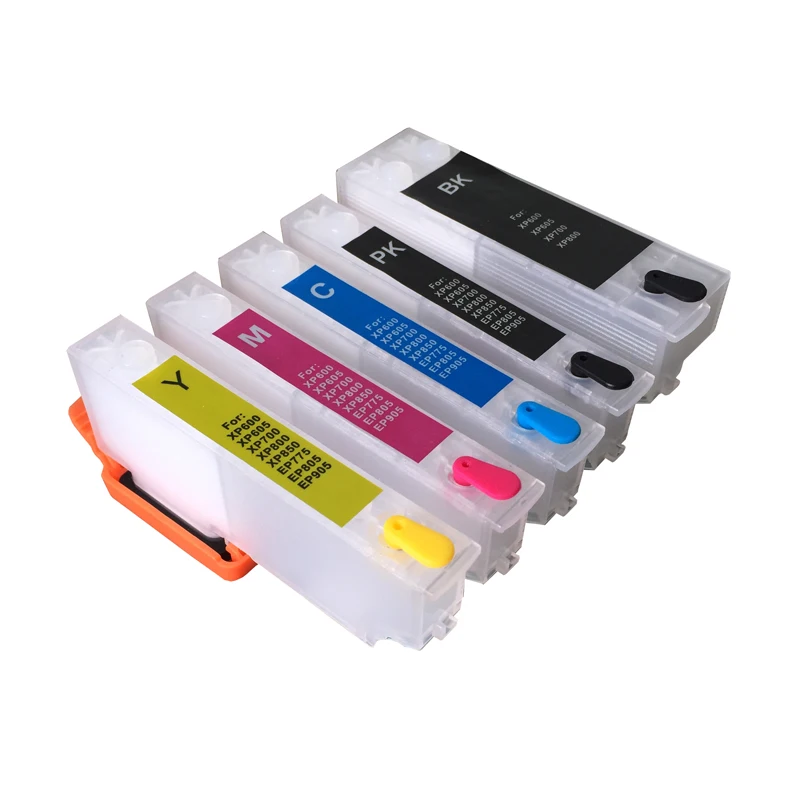 273 T2730 5pcs refillable Ink Cartridges for Epson XP600 XP700 XP800 XP510 XP610 XP710 XP620 XP820 printer with Auto Reset chip
273 T2730 5pcs refillable Ink Cartridges for Epson XP600 XP700 XP800 XP510 XP610 XP710 XP620 XP820 printer with Auto Reset chip