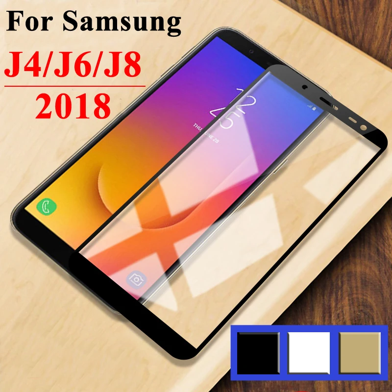Защитное стекло для Samsung J6 2018 Защитная пленка экрана Sumsung J4 дисплей J8 закаленная