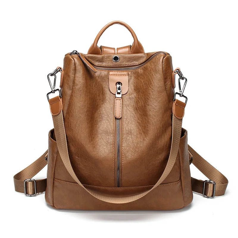 Женский вместительный рюкзак из натуральной кожи мягкие женские школьные сумки