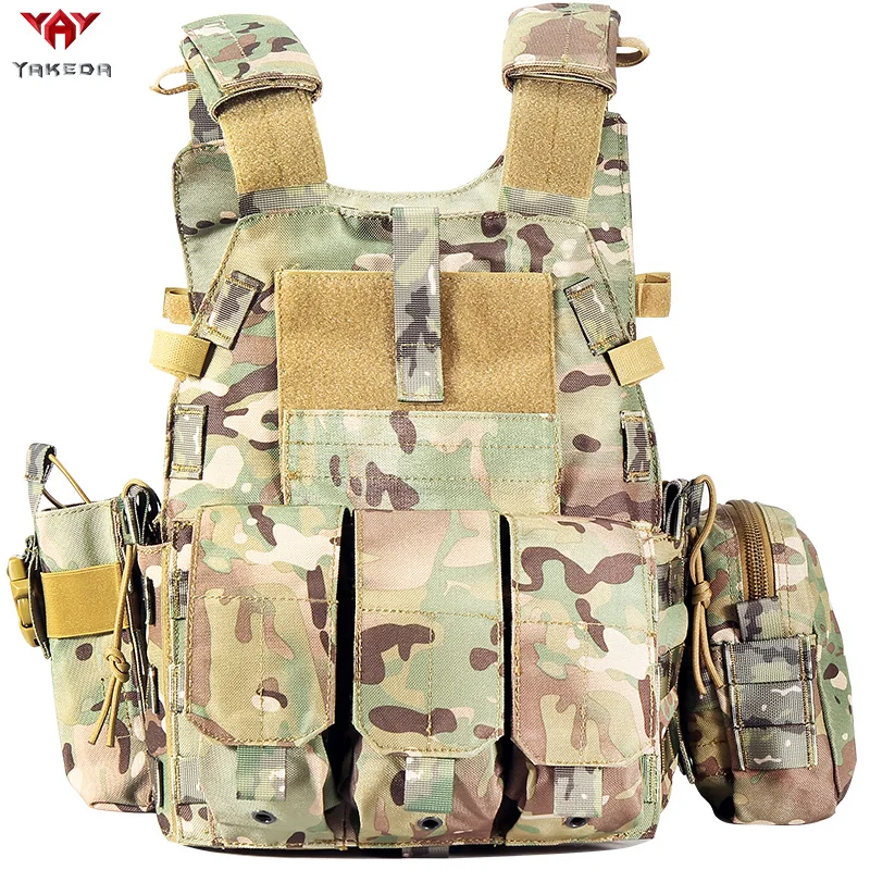 Камуфляжный модульный жилет Yakeda Multicam нейлоновый для охоты на открытом воздухе 6094
