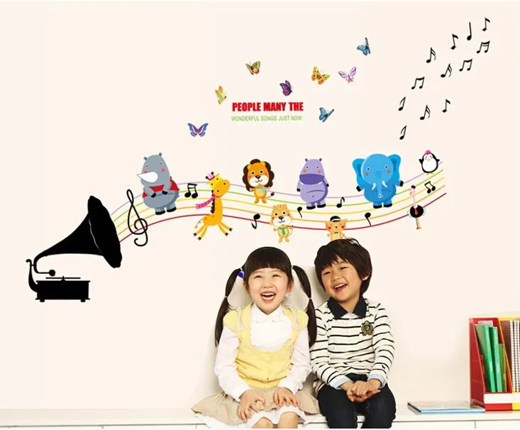 AY7225 NEW Arrival Cartoon music notes cute animals wall stickers for kids room wall decor wall decals
AY7225 NEW Arrival Cartoon music notes cute animals wall stickers for kids room wall decor wall decals