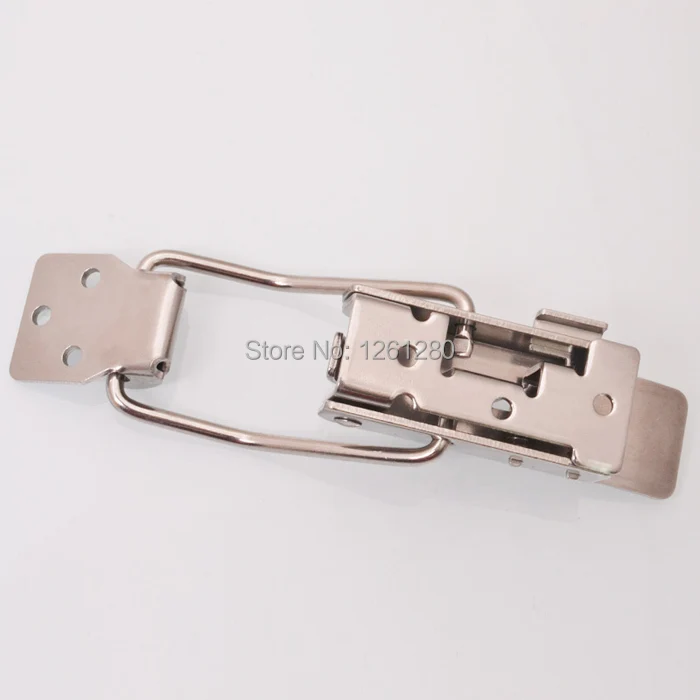 

free shipping 304Stainless steel buckle latch spring snap Insurance Electrical medical equipment box bag case hasp hardware part