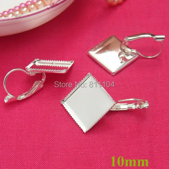 10x10mm New Silver tone Plated Blank Bases Square Bezel Cabochons Settings Clip hook Earrings Findings bulk Wholesale
10x10mm New Silver tone Plated Blank Bases Square Bezel Cabochons Settings Clip hook Earrings Findings bulk Wholesale