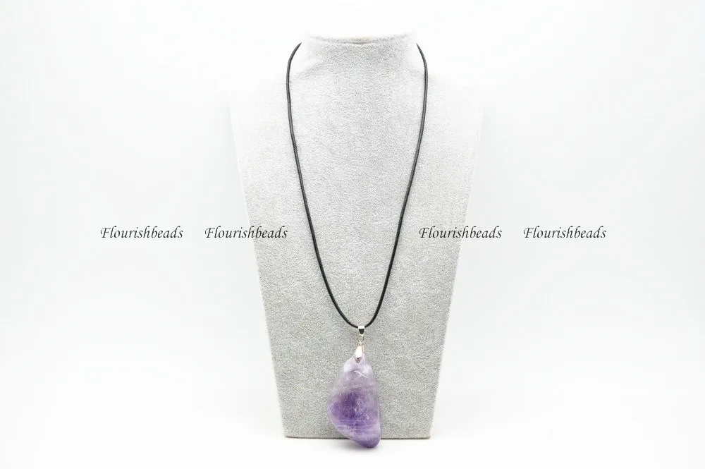 Natural Amethyst Quartz Freeform Stone Nugget Pendant Fashion Woman Necklace
Natural Amethyst Quartz Freeform Stone Nugget Pendant Fashion Woman Necklace