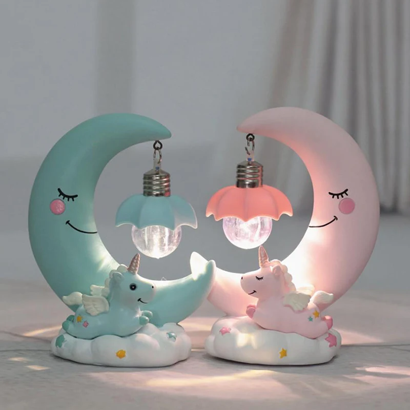 Moon Unicorn LED Night Light Resin Cartoon Nursery Lamp Bedroom Baby Night Lamp Children Birthday Christmas Gift Toy
Moon Unicorn LED Night Light Resin Cartoon Nursery Lamp Bedroom Baby Night Lamp Children Birthday Christmas Gift Toy