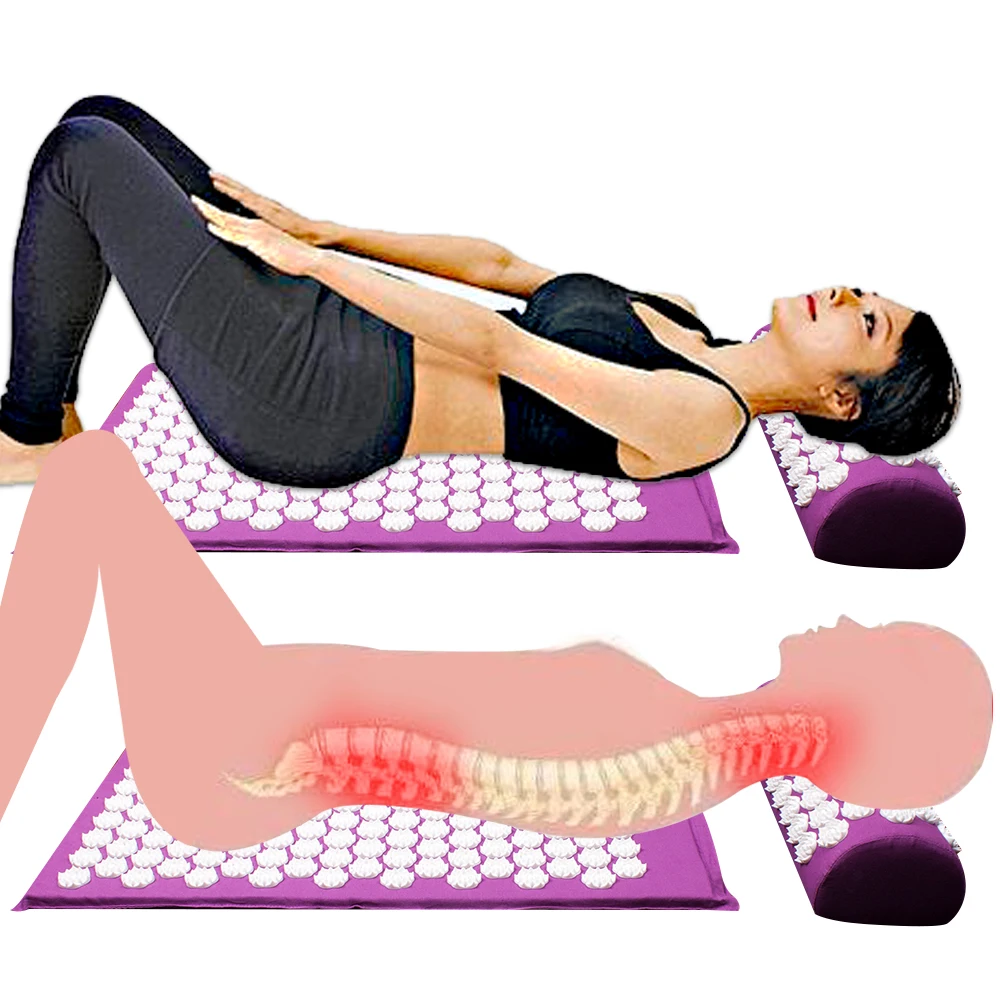

Lotus Spike Body Massager Cushion Acupuncture Set Relieve Stress Back Pain Yoga Mat/Pillow shiatsu Massage Mat Health Care relax