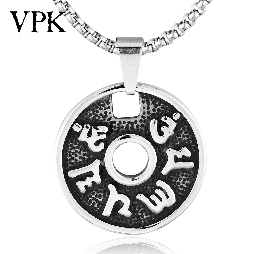 VPK ожерелье из нержавеющей стали с монеткой круглая Руна Мужская подвеска в стиле