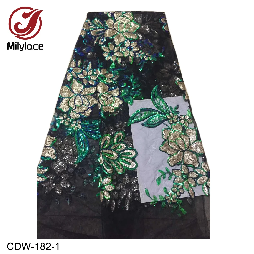 Milylace Luxury French lace fabric 5 yards shiny sequined floral tulle lace fabric African net lace for wedding party CDW-182
Milylace Luxury French lace fabric 5 yards shiny sequined floral tulle lace fabric African net lace for wedding party CDW-182