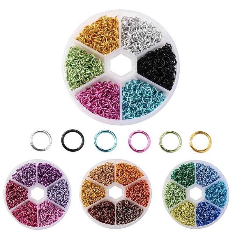 1080Pcs/Box Mixed Colors 6mm Aluminum Open Jump Ring Split Rings for DIY Jewelry Making Finding Handicraft Accessories Connector
1080Pcs/Box Mixed Colors 6mm Aluminum Open Jump Ring Split Rings for DIY Jewelry Making Finding Handicraft Accessories Connector