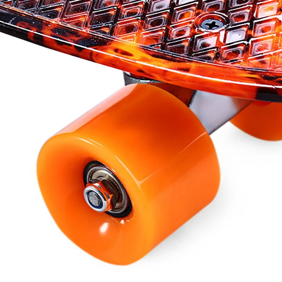 Outlife фракция скейтборд печать Hellfire пламя шаблон скейтборды полный 22 дюймов Ретро
