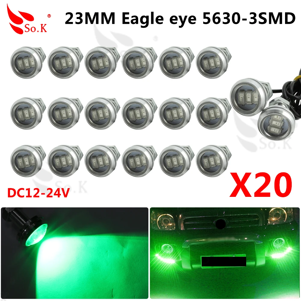 20 шт. 23 мм Eagle Eye светодиодный 12 В DRL 5630 3 SMD дневные ходовые огни, зеленые водонепроницаемые автомобильные рабочие огни, противотуманные фары, ...
20 шт. 23 мм Eagle Eye светодиодный 12 В DRL 5630 3 SMD дневные ходовые огни, зеленые водонепроницаемые автомобильные рабочие огни, противотуманные фары, ...