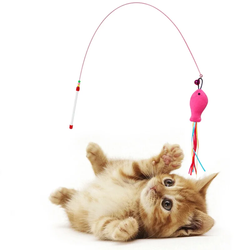 1Pc 92cm Pet Cat Toy Fake Fish Shape with Bell and Colorful Ribbon Toy Fun Playing Cat Stick for Small Pet Products
1Pc 92cm Pet Cat Toy Fake Fish Shape with Bell and Colorful Ribbon Toy Fun Playing Cat Stick for Small Pet Products