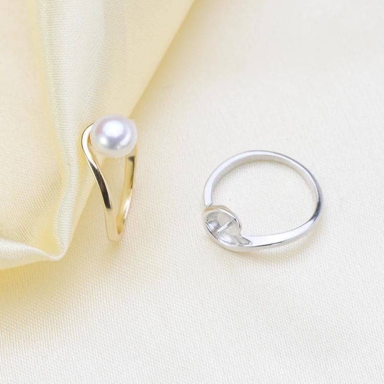 Ring Mount Pearl Accessories Adjustable Size 925 Sterling Silver Ring Jewelry DIY No Pearl 
Ring Mount Pearl Accessories Adjustable Size 925 Sterling Silver Ring Jewelry DIY No Pearl