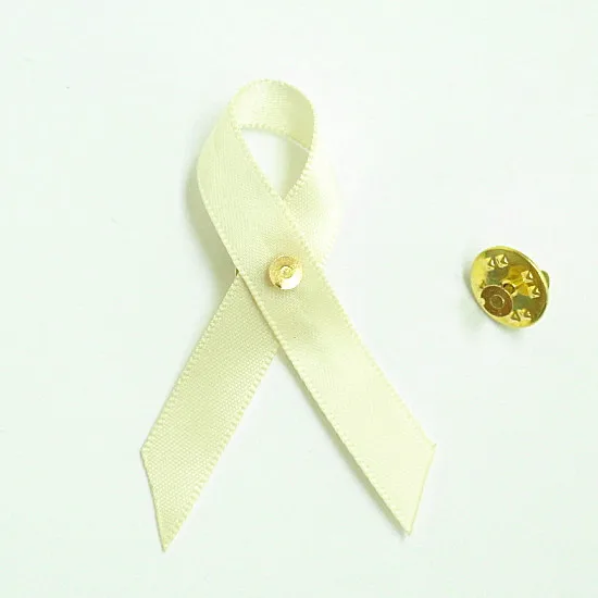 100pcs Cream Satin Awareness Ribbon Jewelry Pins Satin Ribbon Pins Free shipping
100pcs Cream Satin Awareness Ribbon Jewelry Pins Satin Ribbon Pins Free shipping