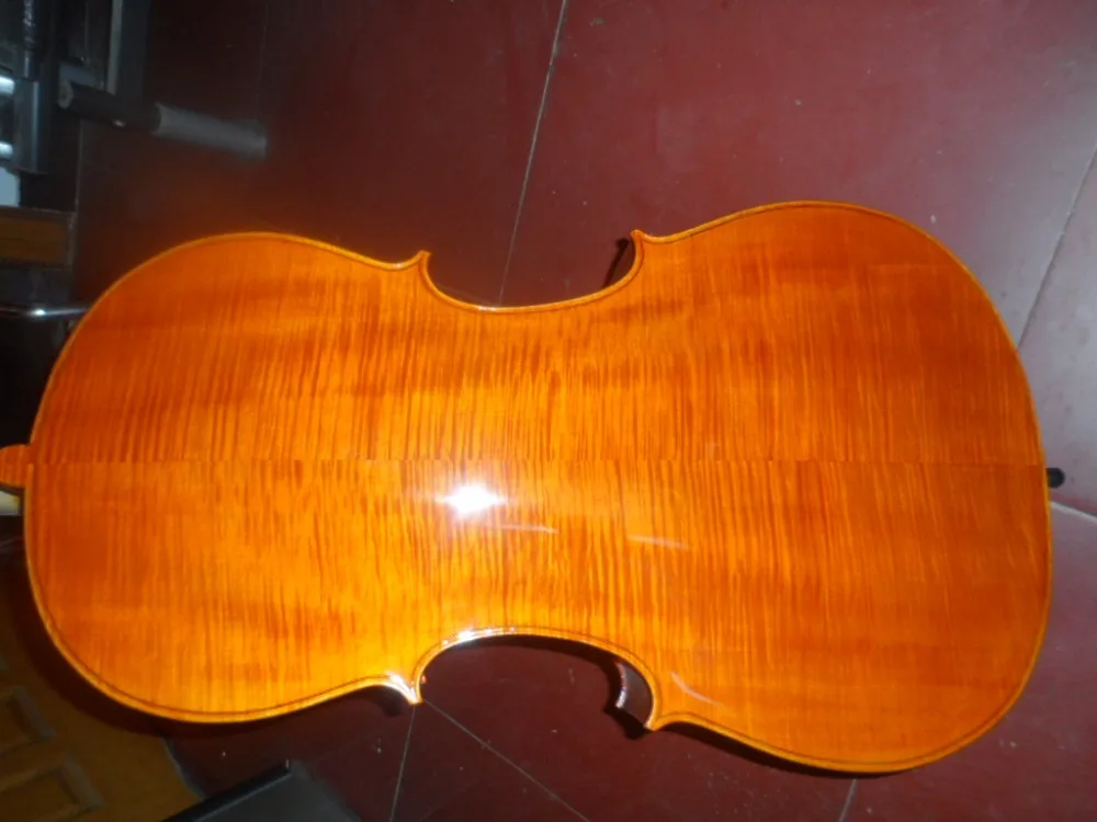 100% Hand Made High Quality Maestro Strad 4/4 Cello Old Spruce Top Flame Maple Wood Back Ebony Fingerboard
100% Hand Made High Quality Maestro Strad 4/4 Cello Old Spruce Top Flame Maple Wood Back Ebony Fingerboard