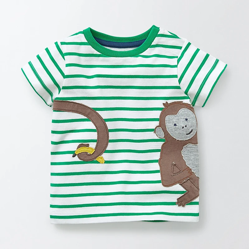 1-6 Years 100% Cotton Kid Baby Boy Girl T-shirt Short Sleeve Summer Cartoon Monkey Green Stripe Children Tees Kids Toddler Tops
1-6 Years 100% Cotton Kid Baby Boy Girl T-shirt Short Sleeve Summer Cartoon Monkey Green Stripe Children Tees Kids Toddler Tops