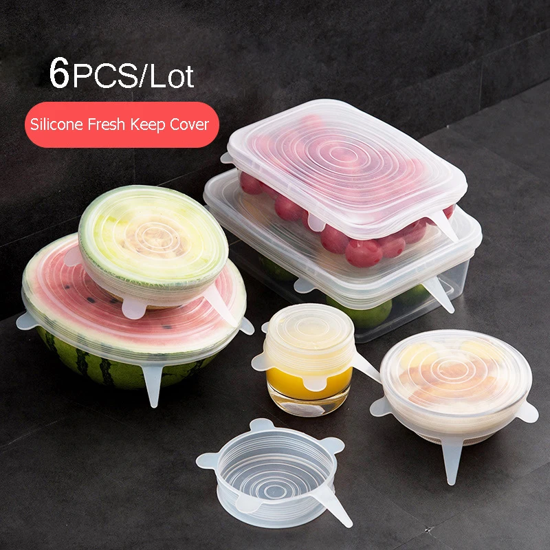 6Pcs/Lot Stretchable Silicone Food Fresh Keeping Saran Wrap Cover Multifunctional Reusable Food Wraps Seal Lid Cover Stretch
6Pcs/Lot Stretchable Silicone Food Fresh Keeping Saran Wrap Cover Multifunctional Reusable Food Wraps Seal Lid Cover Stretch