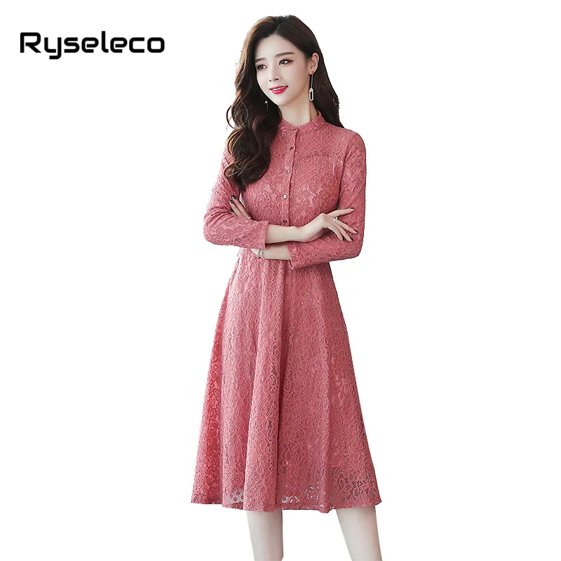 2018 Autumn Winter New Women Quality Lace Dress Floral Crochet Hollow Out Flare Vestido Casual Office Party Long Sleeve Dresses
2018 Autumn Winter New Women Quality Lace Dress Floral Crochet Hollow Out Flare Vestido Casual Office Party Long Sleeve Dresses